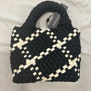 BCBGMAXAZRIA Small Woven Neoprene Tote Bag